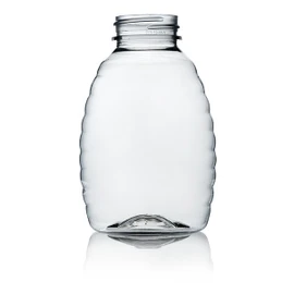 12oz Clear Classic PET Honey Bottle - 38/400 Finish 4HNY121GB