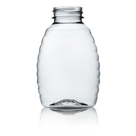 12oz Clear Classic PET Honey Bottle - 38/400 Finish 4HNY121GB