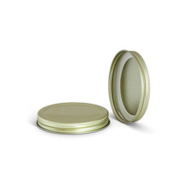 89-400 Gold Metal Lid, Plastisol Lined CT Cap w/ Gold Interior 3CPLG0891PW