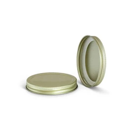 89-400 Gold Metal Lid, Plastisol Lined CT Cap w/ Gold Interior 3CPLG0891PW