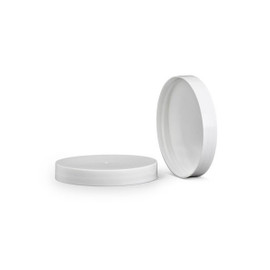 70/400 White Polypropylene Smooth Cap with PE Foam Liner 2WP07012MR