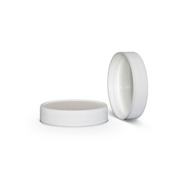 48-400 White Polypropylene RM PE Foam Lined Cap 2WP0481MR