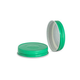 70-450 Green Metal Button Cap, Plastisol Lined w/ White Interior 3CPLGR0702PW