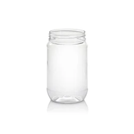 17 oz Clear PET Peanut Butter Jar 70/470 4JAR1731TP-R