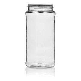 16oz Clear PET Spice Jar - 63/485 Finish 4SP1602TP-R
