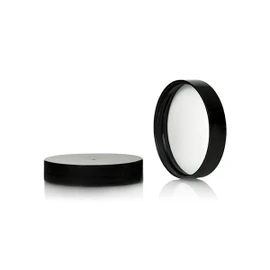 48-400 Black Polypropylene Smooth PE Foam Lined Cap 2BP0481MR
