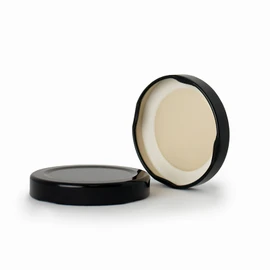 53mm T/O Black Metal Plastisol Lined Cap 3TPLB0532MY