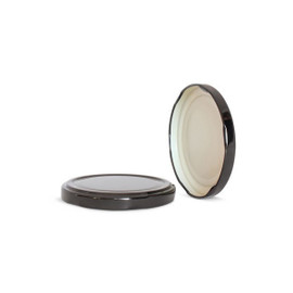 82mm T/O Black Metal Plastisol Lined Cap 3TPLB0821MY