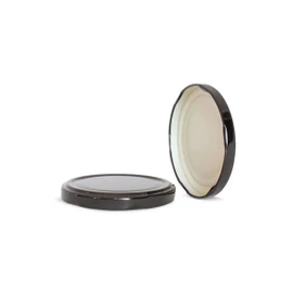 82mm T/O Black Metal Plastisol Lined Cap 3TPLB0821MY