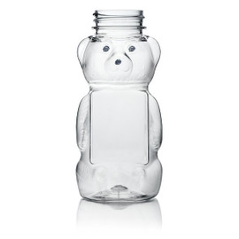 12oz PET Clear Honey Bear Bottle - 38/400 Finish 4BE121GB