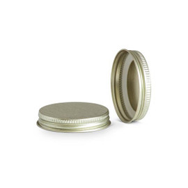 53-400 Gold Metal Lid, Plastisol Lined CT Cap w/ Gold Interior 3CPLG0531PW