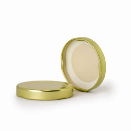 53mm T/O Gold Metal Plastisol Lined Cap 3TPLG0531MY