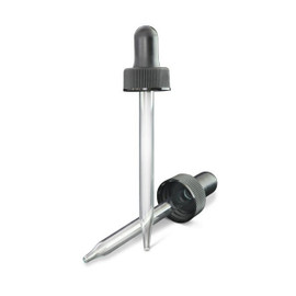 20/400 2 oz Glass Dropper, Black 2DP0202MC
