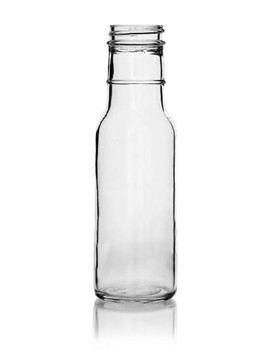 8 oz Glass Ring Neck BBQ Bottle - 38/400 Finish (Case of 12) 1BQ081GHG