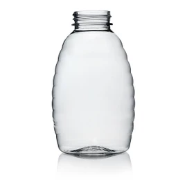 16oz Clear Classic PET Honey Bottle - 38/400 Finish 4HNY161GB