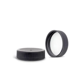 33-400 Black Polypropylene F217 Lined Cap 2BP0331PX