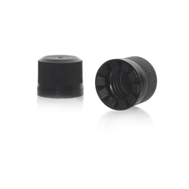 18mm Black Polypropylene Tamper-Evident Linerless Cap 2BP0181BP