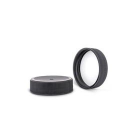 38-400 Black Polypropylene F217 / PS22 (Print) Lined Cap 2BP0387PX