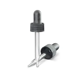 18-400 1/2oz Black Glass Dropper 2DP0181MC