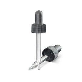 18-400 1/2oz Black Glass Dropper 2DP0181MC