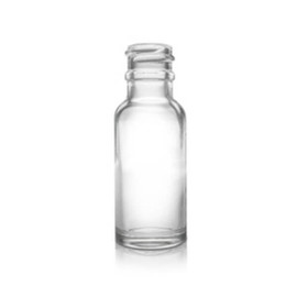 1/2 oz Clear Glass Boston Round Bottle - 18/400 Finish (Case of 24) 1BR005211