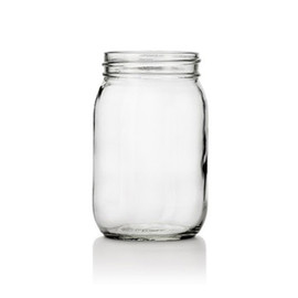 16oz Economy Round Glass  Jar - 70/450 Finish (Case of 12) 1ER0161LN