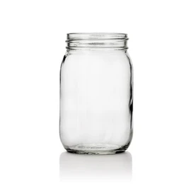 16oz Economy Round Glass  Jar - 70/450 Finish (Case of 12) 1ER0161LN