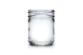 8oz Economy Round Glass Jar - 70/450 Finish (Case of 12) 1ER081GHG