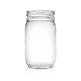 16oz Economy Round Glass Jar - 70-450 Finish (Case of 12) 1ER0161AK