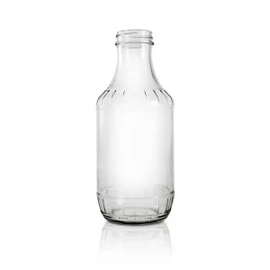 16 oz Glass BBQ Decanter Bottle - 38/400 Finish (Case of 12) 1BQ161LN