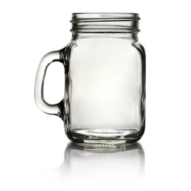 4oz Mason Jar Mug with Handles - 48/400 Finish (Case of 24) 1MUG041GHG