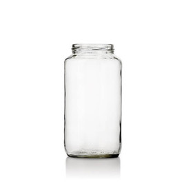 32oz Glass Jar Economy Round - 70 mm Lug Finish (Case of 12) 1ERT0321LN