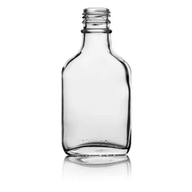 100ml Glass Flask Bottle - 28 mm Finish (Case of 12) 1FLSK1001GHG