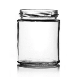 6oz Flint Straight-Sided Jar - 63mm T/O Finish (Case of 12) 1SST061GHG