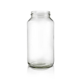 24oz Economy Round Glass Canning Jar - 63mm Lug Finish (Case of 12) 1ERT0241LN