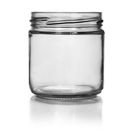 7.75oz Straight Sided Glass Jar - 70mm T/O Finish (Case of 12) 1SST081GHG