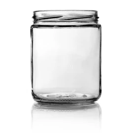 16oz Glass Straight-Sided Jar - 82mm T/O Finish (Case of 12) 1SST161LN