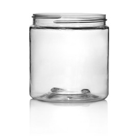 8oz Clear PET Straight Sided Jar - 70/400 Finish 4JAR0851TP