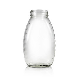 1 lb Glass Honey Jar - 48/400 Finish (Case of 12) 1HNY13GB