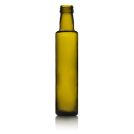 250ml Antique Green Glass Olive Oil Bottle - 31.5mm Finish (Case of 12) 1ACE025031GHG