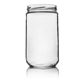24oz Glass Paragon Jar - 82mm T/O Finish (12 Pack) 1PART241LN