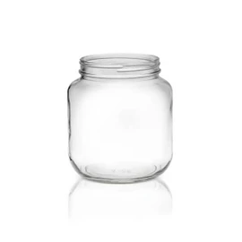 1/2 Gallon Economy Round Glass Jar - 110/400 Finish (Case of 6) 1ER0642AK
