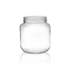 1/2 Gallon Economy Round Glass Jar - 110/400 Finish (Case of 6) 1ER0642AK