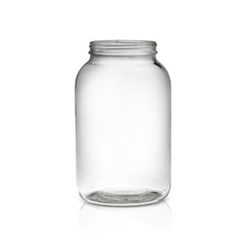 1 Gallon (128 oz) Economy Round Glass Jar - 110/400 Finish (Case of 4) 1ER1282AK
