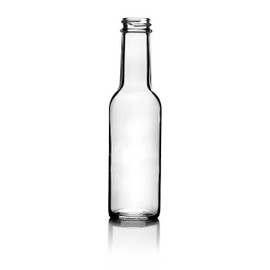 5 oz Glass Fancy Sauce Bottle - 28/400 Finish (Case of 12) 1LN052GHG