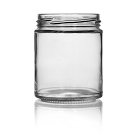 9oz Clear Straight-Sided Glass Jar - 70mm T/O Finish (Case of 12) 1SST091MG