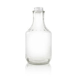 32 oz Glass BBQ Decanter Bottle - 38/400 Finish (Case of 12) 1BQ321AK