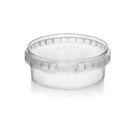 8oz Clear Polypropylene Tamper Evident Tub - 118mm Finish 5TUB0820SU