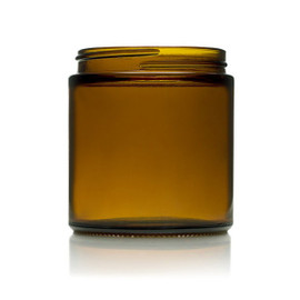 4oz Amber Straight Sided Jar - 58/400 Finish (Case of 24) 1SSA042GHG