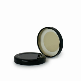 48mm T/O Black Metal Plastisol Lined Cap 3TPLB0481MY